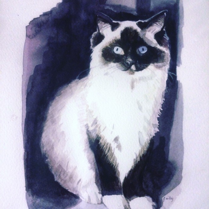 Untitled. 9"x12", Watercolour, 2015. (Commission)