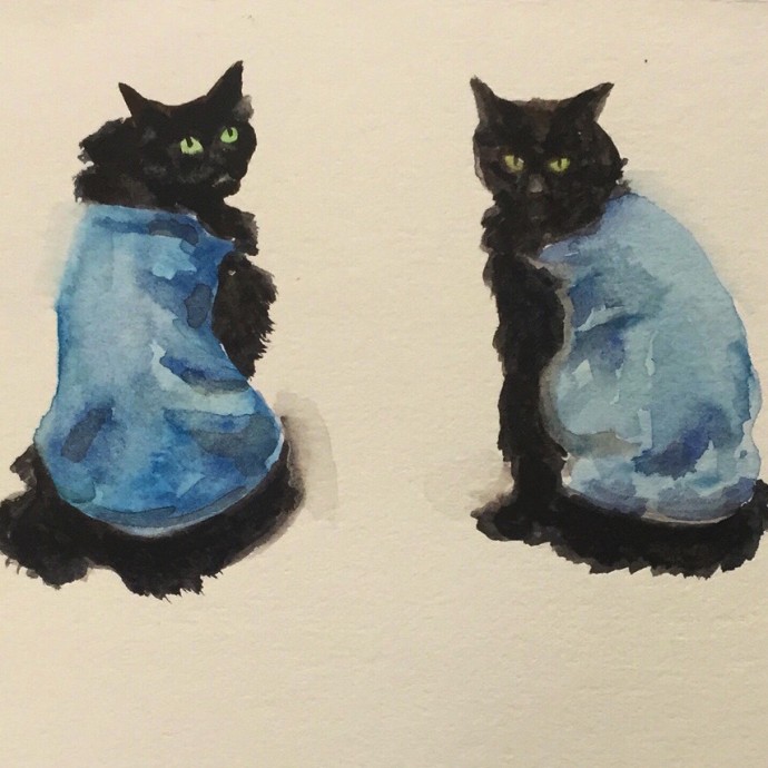 "Elliot" 2"x5", Watercolour, 2015.