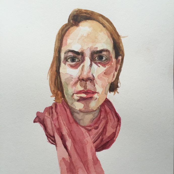 Watercolour on paper, 8"x8".