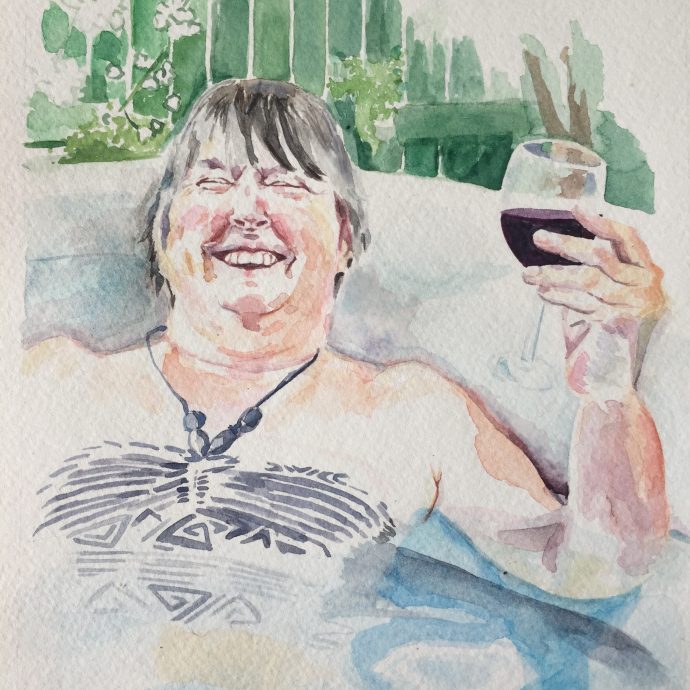 "Sherry" Watercolour on paper, 8"x10"